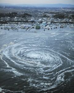 Japan quake, whirlpool